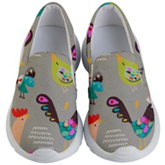 Scandinavian Birds Feather Weather Kids Lightweight Slip Ons by andStretch