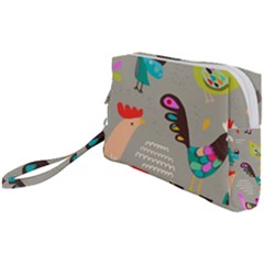 Scandinavian Birds Feather Weather Wristlet Pouch Bag (small) by andStretch