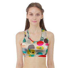 Scandinavian Balancing Act Sports Bra with Border