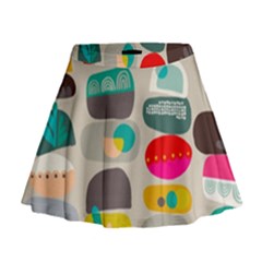 Scandinavian Balancing Act Mini Flare Skirt by andStretch