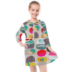 Scandinavian Balancing Act Kids  Quarter Sleeve Shirt Dress by andStretch