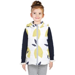 Laser Lemons Kids  Hooded Puffer Vest by andStretch