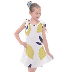 Laser Lemons Kids  Tie Up Tunic Dress by andStretch