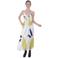 Laser Lemons Tie Back Maxi Dress by andStretch