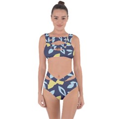 Laser Lemon Navy Bandaged Up Bikini Set  by andStretch