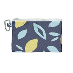 Laser Lemon Navy Canvas Cosmetic Bag (medium) by andStretch