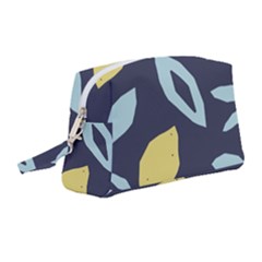 Laser Lemon Navy Wristlet Pouch Bag (medium) by andStretch