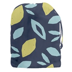 Laser Lemon Navy Drawstring Pouch (3xl) by andStretch