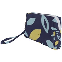 Laser Lemon Navy Wristlet Pouch Bag (small) by andStretch
