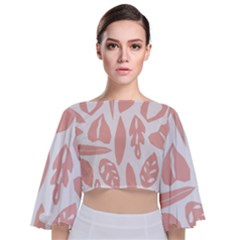 Blush Orchard Tie Back Butterfly Sleeve Chiffon Top by andStretch