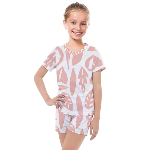 Blush Orchard Kids  Mesh Tee And Shorts Set by andStretch