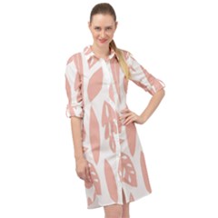 Blush Orchard Long Sleeve Mini Shirt Dress by andStretch