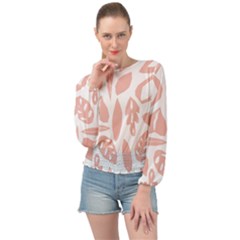 Blush Orchard Banded Bottom Chiffon Top by andStretch