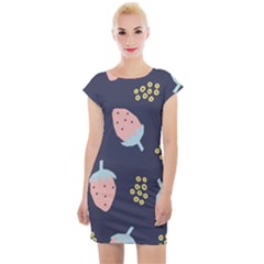 Strawberry Fields Cap Sleeve Bodycon Dress by andStretch