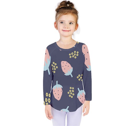 Strawberry Fields Kids  Long Sleeve Tee by andStretch