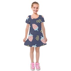 Strawberry Fields Kids  Short Sleeve Velvet Dress by andStretch