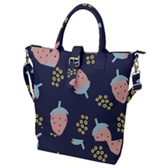 Strawberry Fields Buckle Top Tote Bag by andStretch