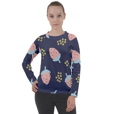 Strawberry Fields Women s Long Sleeve Raglan Tee by andStretch