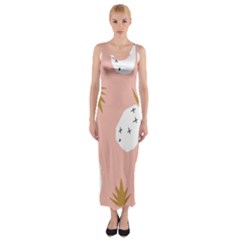 Pineapple Fields Fitted Maxi Dress by andStretch