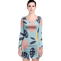 Orchard Fruits Long Sleeve Bodycon Dress by andStretch