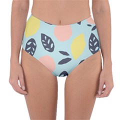 Orchard Fruits Reversible High-waist Bikini Bottoms by andStretch