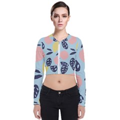 Orchard Fruits Long Sleeve Zip Up Bomber Jacket by andStretch