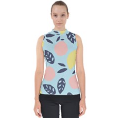 Orchard Fruits Mock Neck Shell Top by andStretch