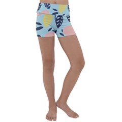 Orchard Fruits Kids  Lightweight Velour Yoga Shorts by andStretch