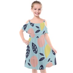 Orchard Fruits Kids  Cut Out Shoulders Chiffon Dress by andStretch
