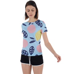 Orchard Fruits Back Circle Cutout Sports Tee by andStretch