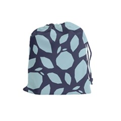 Orchard Fruits In Blue Drawstring Pouch (large) by andStretch