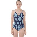 Orchard Fruits in Blue Cut Out Top Tankini Set View1