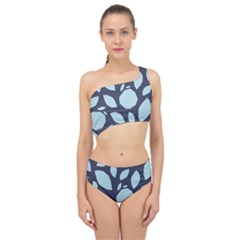 Orchard Fruits In Blue Spliced Up Two Piece Swimsuit by andStretch