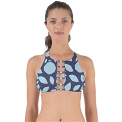 Orchard Fruits In Blue Perfectly Cut Out Bikini Top by andStretch