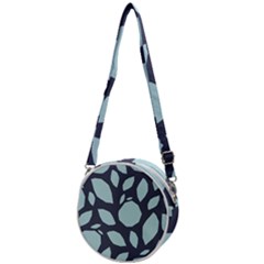 Orchard Fruits In Blue Crossbody Circle Bag by andStretch