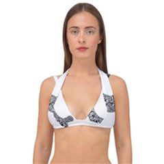 Letter C  Double Strap Halter Bikini Top by Sabelacarlos