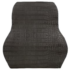 Black Alligator Skin Car Seat Back Cushion  by LoolyElzayat