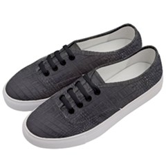 Black Alligator Skin Women s Classic Low Top Sneakers by LoolyElzayat