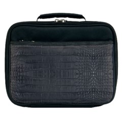 Black Alligator Skin Lunch Bag by LoolyElzayat