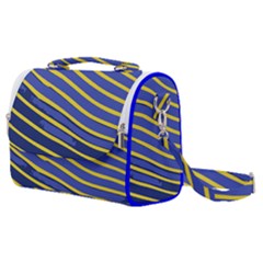 Yellow Blue Stripped Fish Satchel Shoulder Bag by LoolyElzayat
