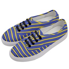 Yellow Blue Stripped Fish Women s Classic Low Top Sneakers by LoolyElzayat