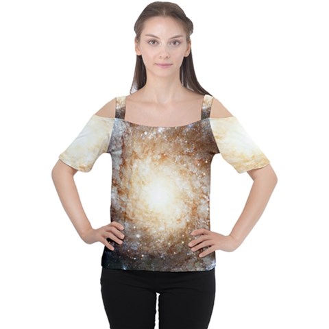 Galaxy Space Cutout Shoulder Tee by Sabelacarlos