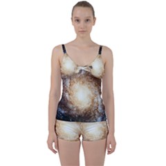 Galaxy Space Tie Front Two Piece Tankini