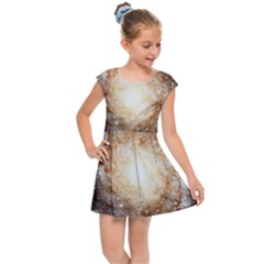Galaxy Space Kids  Cap Sleeve Dress by Sabelacarlos