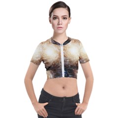 Galaxy Space Short Sleeve Cropped Jacket