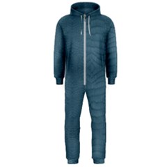 Turquoise Alligator Skin Hooded Jumpsuit (Men) 