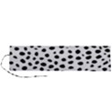 Black And White Seamless Cheetah Spots Roll Up Canvas Pencil Holder (L) View1
