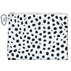 Black And White Seamless Cheetah Spots Canvas Cosmetic Bag (xxl) by LoolyElzayat