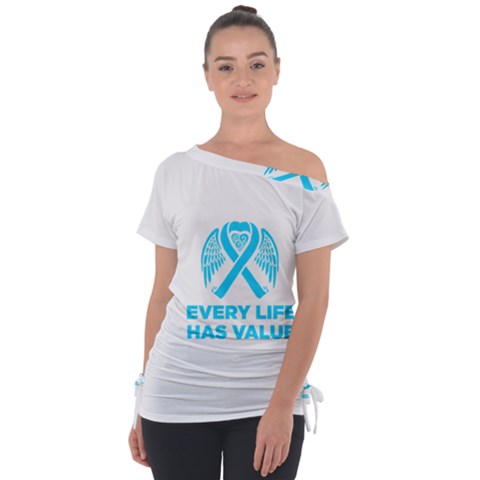 Child Abuse Prevention Support  Tie-up Tee by artjunkie