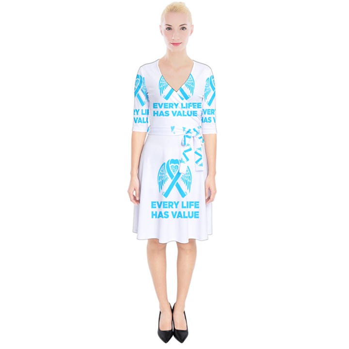 Child Abuse Prevention Support  Wrap Up Cocktail Dress